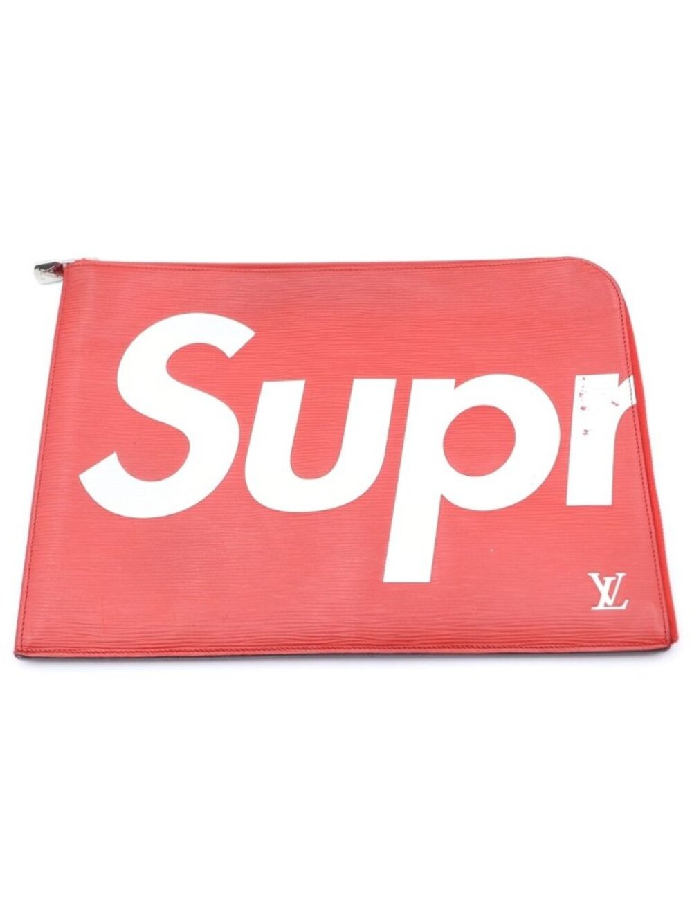 Louis Vuitton Supreme LV Pochette Jour GM Suprem GM Epi Leather Clutch Red